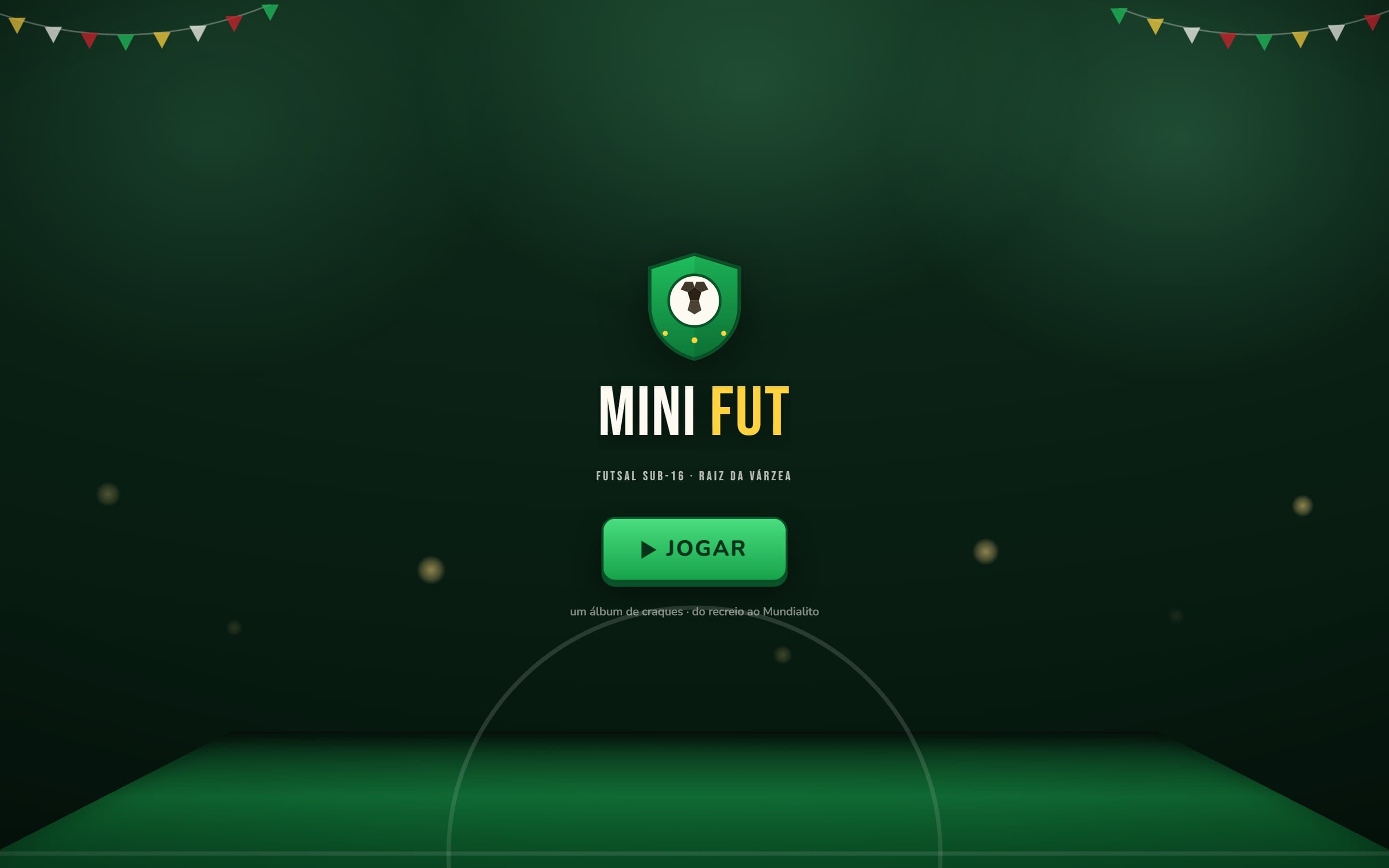 Tela do projeto MINI FUT